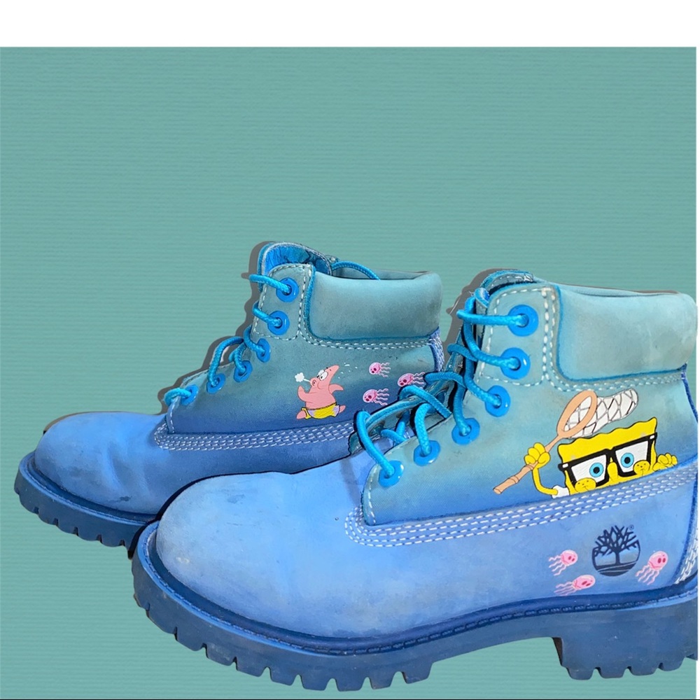 Timberland X SpogeBob limited edition kids water proof boots